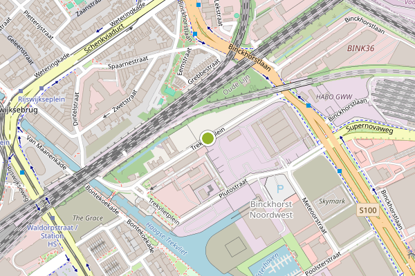 Ambulance-melding op Trekvlietplein, Den Haag op 25 juli, kaart-overzicht