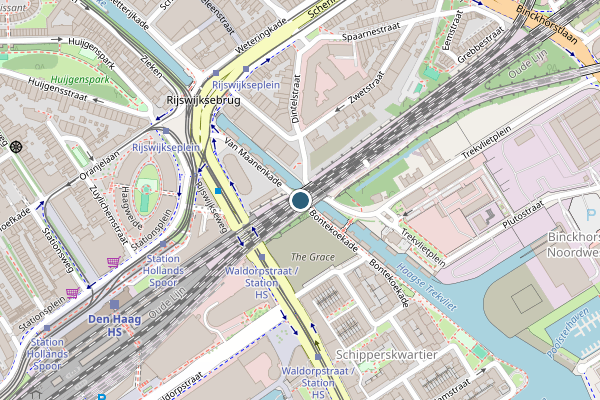 Politie-melding op Van Maanenkade, Den Haag op 25 juli, kaart-overzicht