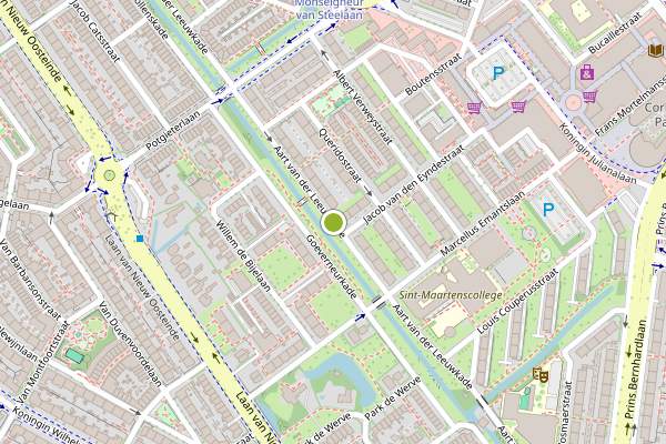 Ambulance-melding op Aart van der Leeuwkade, Voorburg op 25 juli, kaart-overzicht
