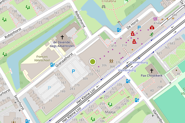 Ambulance-melding op Het Kleine Loo, Den Haag op 25 juli, kaart-overzicht