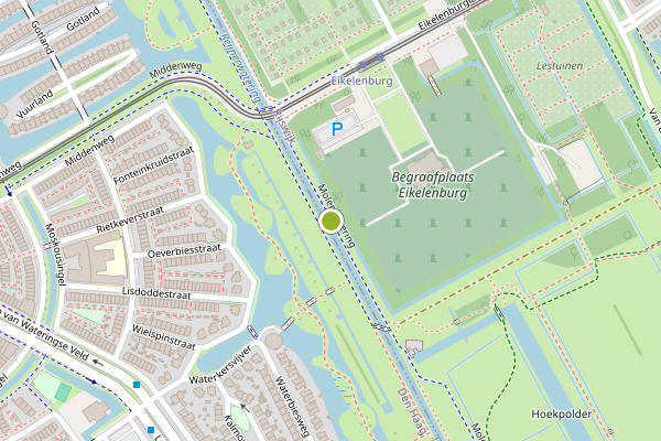 Ambulance-melding op Molenwetering, Rijswijk op 16 mei, kaart-overzicht
