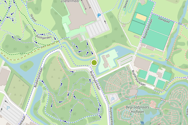 Ambulance-melding op Buytenparklaan, Zoetermeer op 25 juli, kaart-overzicht