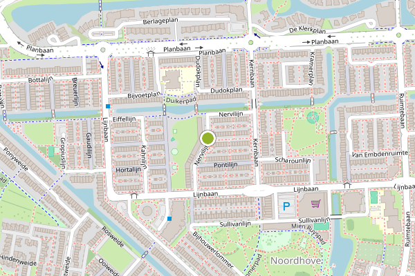 Ambulance-melding op Nervilijn, Zoetermeer op 25 juli, kaart-overzicht