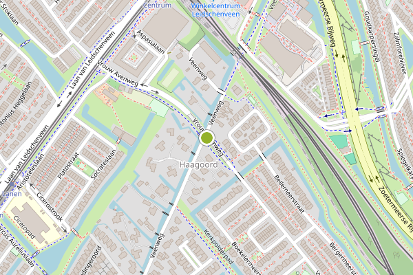 Ambulance-melding op Vrouw Avenweg, Den Haag op 25 juli, kaart-overzicht
