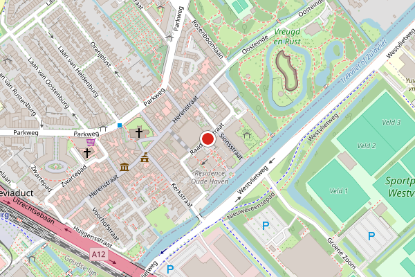 Brandweer-melding op Raadhuisstraat, Voorburg op 25 juli, kaart-overzicht