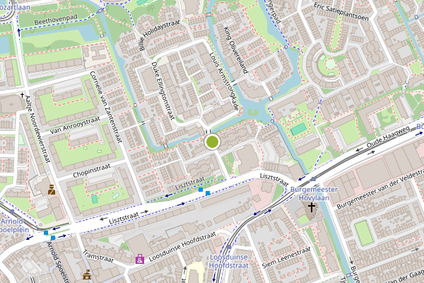 Ambulance-melding op Louis Armstrongkade, Den Haag op 25 juli, kaart-overzicht