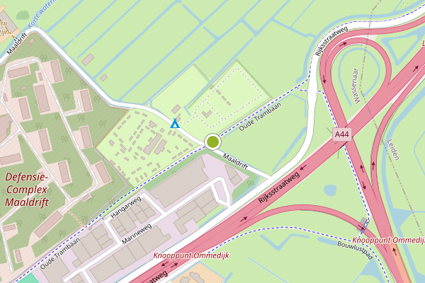 Ambulance-melding op Oude Trambaan, Wassenaar op 16 mei, kaart-overzicht