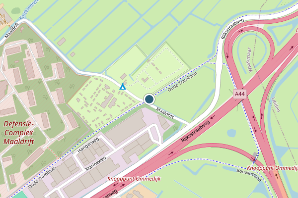 Politie-melding op Oude Trambaan, Wassenaar op 16 mei, kaart-overzicht