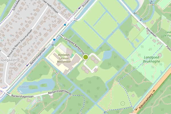 Ambulance-melding op Landgoed Backershagen, Wassenaar op 15 mei, kaart-overzicht