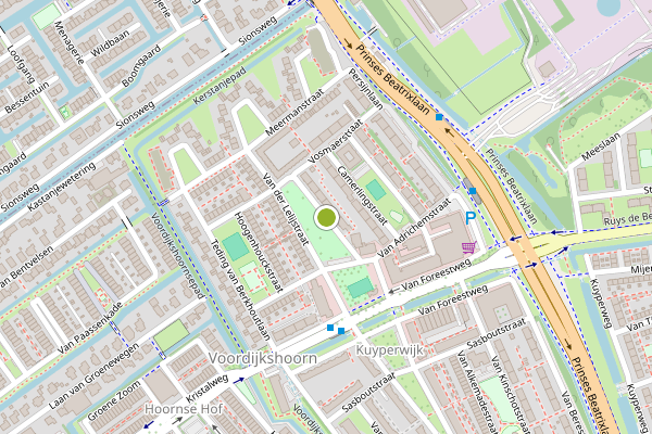 Ambulance-melding op Van Groenewegenstraat, Delft op 25 juli, kaart-overzicht