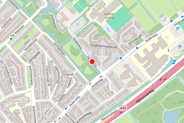 Brandweer-melding op Deijlerweg, Wassenaar op 15 mei, kaart-overzicht