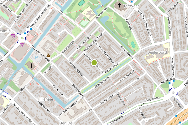 Ambulance-melding op Van Naeltwijckstraat, Wassenaar op 14 mei, kaart-overzicht