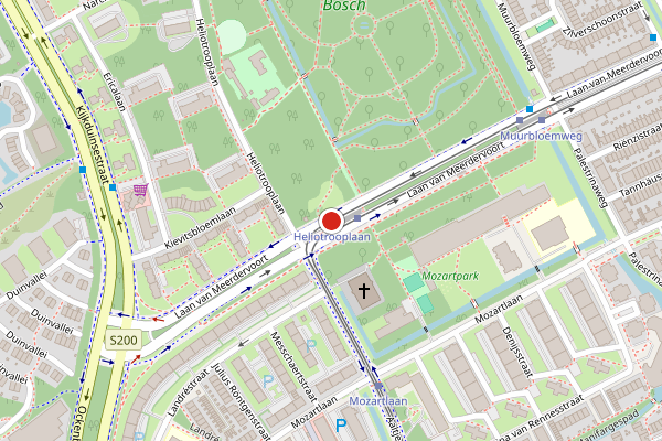 Brandweer-melding op Laan van Meerdervoort, Den Haag op 25 juli, kaart-overzicht