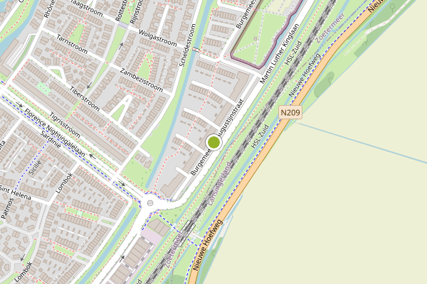 Ambulance-melding op Burgemeester Augustijnstraat, Zoetermeer op 25 juli, kaart-overzicht