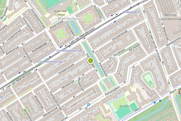 Ambulance-melding op Pomonalaan, Den Haag op 25 juli, kaart-overzicht