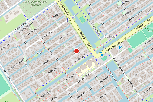 Brandweer-melding op Wollegras, Den Haag op 25 juli, kaart-overzicht