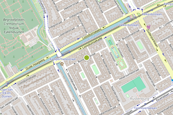 Ambulance-melding op Bussumsestraat, Den Haag op 25 juli, kaart-overzicht