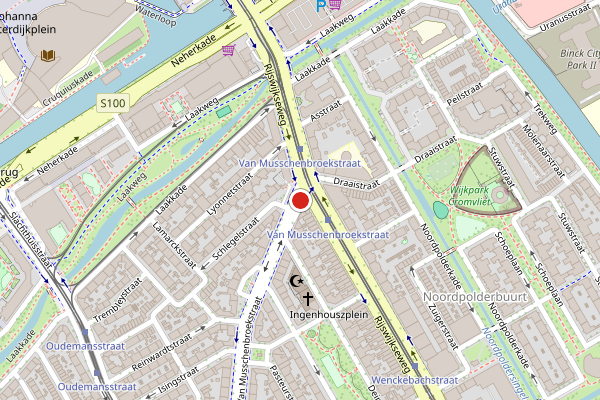 Brandweer-melding op Van Musschenbroekstraat, Den Haag op 25 juli, kaart-overzicht