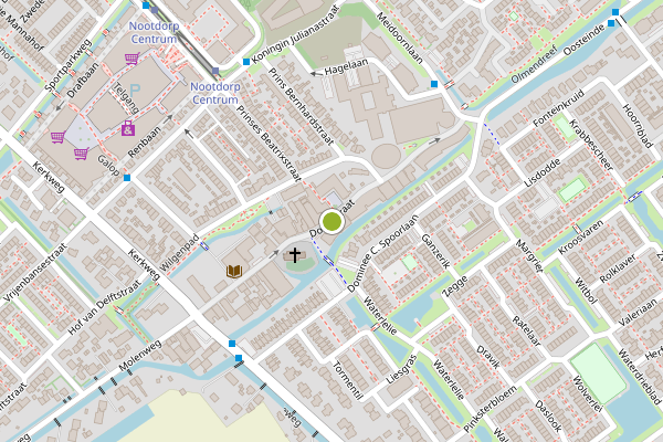 Ambulance-melding op Dorpsstraat, Nootdorp op 17 mei, kaart-overzicht