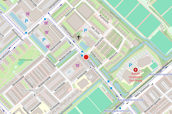 Brandweer-melding op Vrederustlaan, Den Haag op 26 juli, kaart-overzicht