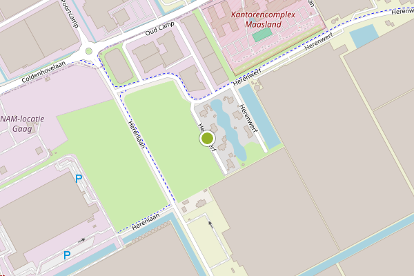 Ambulance-melding op Herenwerf, Maasland op 16 mei, kaart-overzicht