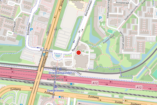 Brandweer-melding op Kinderen van Versteegplein, Zoetermeer op 26 juli, kaart-overzicht