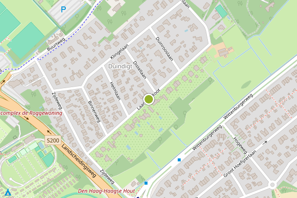 Ambulance-melding op Laan van Koot, Wassenaar op 26 juli, kaart-overzicht