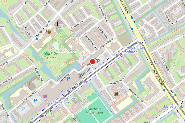Brandweer-melding op De Horst, Den Haag op 26 juli, kaart-overzicht