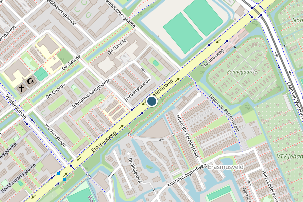 Politie-melding op Erasmusweg, Den Haag op 26 juli, kaart-overzicht