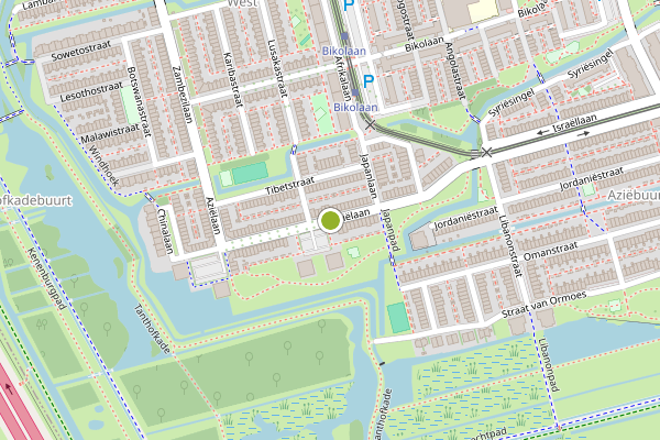 Ambulance-melding op Azielaan, Delft op 26 juli, kaart-overzicht