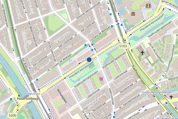 Politie-melding op President Kennedylaan, Den Haag op 26 juli, kaart-overzicht