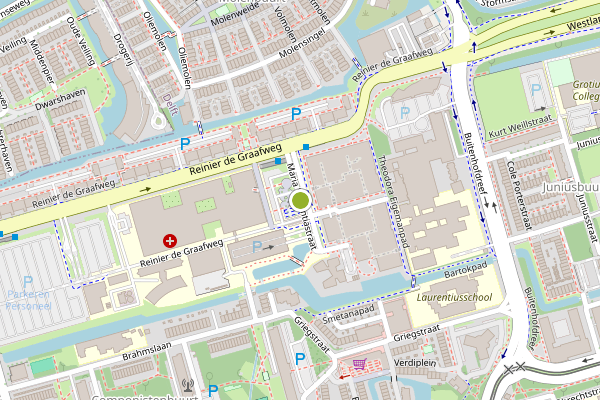 Ambulance-melding op Maria Vincentiastraat, Delft op 26 juli, kaart-overzicht