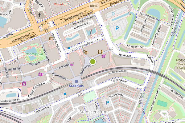Ambulance-melding op Oostwaarts, Zoetermeer op 26 juli, kaart-overzicht