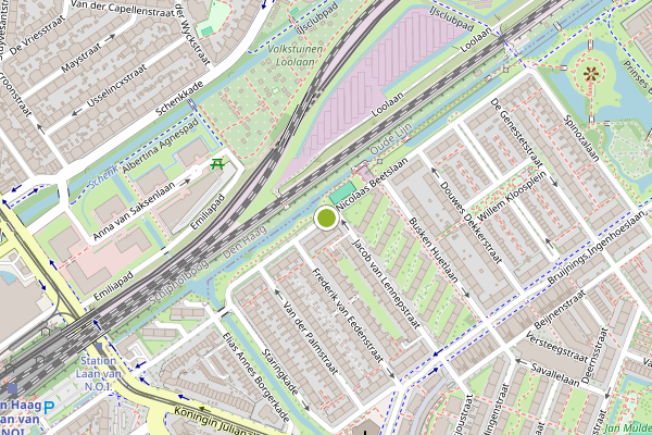 Ambulance-melding op Nicolaas Beetslaan, Voorburg op 26 juli, kaart-overzicht