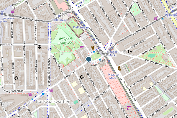Politie-melding op Kempstraat, Den Haag op 26 juli, kaart-overzicht