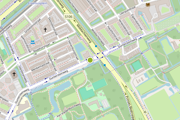 Ambulance-melding op Guntersteinweg, Den Haag op 27 juli, kaart-overzicht