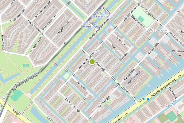 Ambulance-melding op Van Essendijk, Den Haag op 27 juli, kaart-overzicht