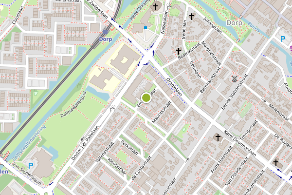 Ambulance-melding op Emmastraat, Zoetermeer op 27 juli, kaart-overzicht