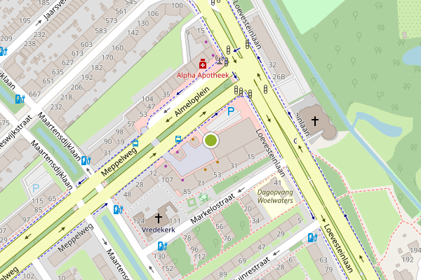 Ambulance-melding op Almeloplein, Den Haag op 27 juli, kaart-overzicht