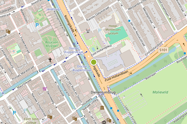 Ambulance-melding op Koningskade, Den Haag op 27 juli, kaart-overzicht