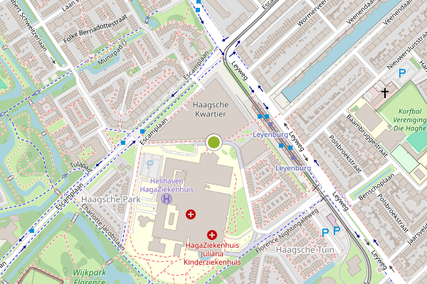 Ambulance-melding op Den Haag op 27 juli, kaart-overzicht