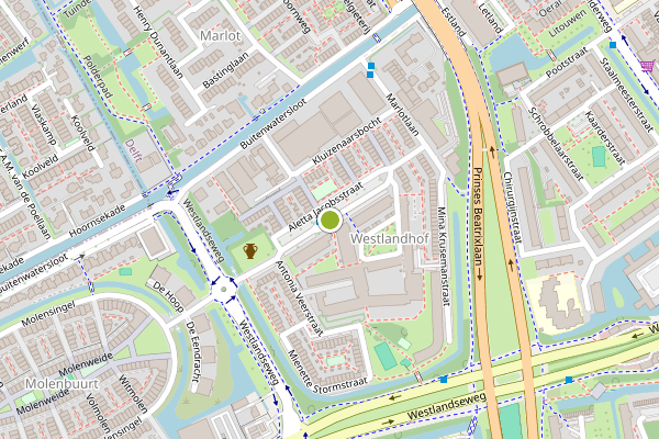 Ambulance-melding op Aletta Jacobsstraat, Delft op 27 juli, kaart-overzicht