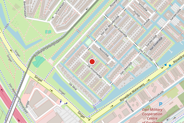 Brandweer-melding op De Vroomedijk, Den Haag op 27 juli, kaart-overzicht
