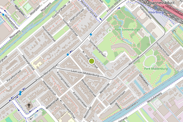 Ambulance-melding op Vrijburgstraat, Voorburg op 17 mei, kaart-overzicht