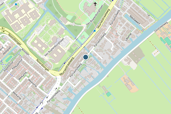 Ambulance + Brandweer + Politie samen ter plaatse op Parnashofweg, Leidschendam op 27 juli, kaart-overzicht nieuws-bericht