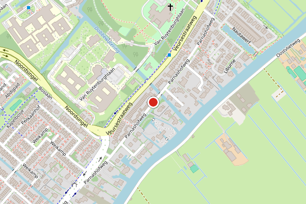 Brandweer-melding op Parnashofweg, Leidschendam op 27 juli, kaart-overzicht
