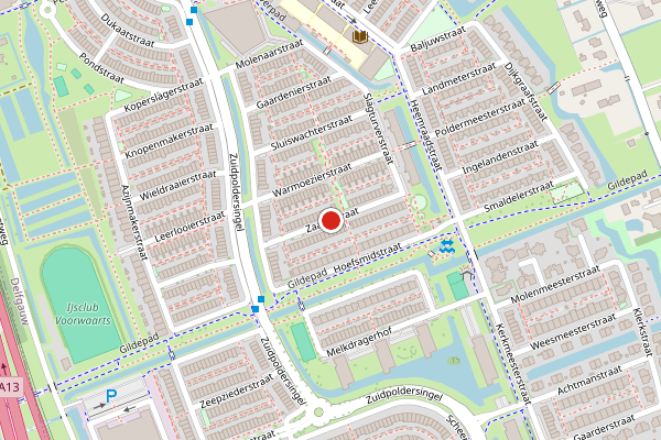 Brandweer-melding op Zaaierstraat, Delfgauw op 27 juli, kaart-overzicht