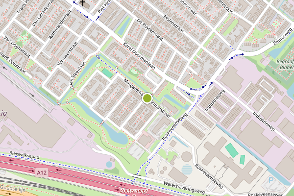 Ambulance-melding op Margaretha Havermanstraat, Zoetermeer op 17 mei, kaart-overzicht