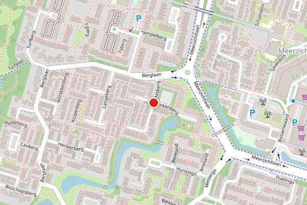 Brandweer-melding op Paasberg, Zoetermeer op 17 mei, kaart-overzicht