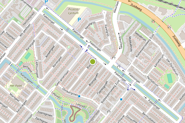 Ambulance-melding op Bladgroen, Zoetermeer op 16 mei, kaart-overzicht